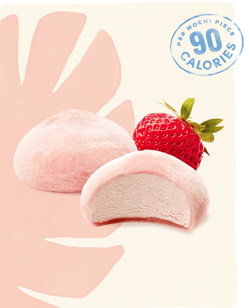 Bubbies Mochi Ice Cream, Strawberry