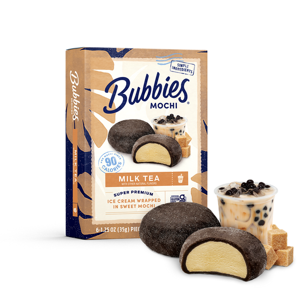 フェイスクリーム bubu Milk Tea Mochi Ice Cream 6pk - Bubbies Ice Cream