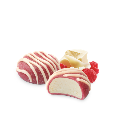 Raspberry White Chocolate with White Chocolate Drizzle
